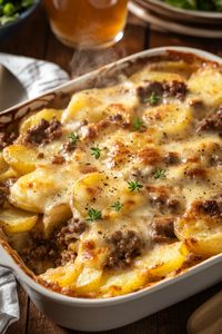 Cheesy Hamburger Potato Casserole