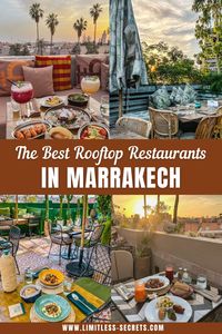 Here are the best rooftop bars and restaurants in Marrakech! You will love these rooftops for the views, the sunset, the vibes, and the possibility to dine al fresco - perfect in the evening when it's less hot! Enjoy the best places to eat with a view during your trip to Marrakech! #marrakech #morocco Best places to eat in Marrakech / Best restaurants in Marrakech / Marrakech rooftops / Where to eat in Marrakech / Marrakech travel guides / Marrakech trip / Marrakech for foodies