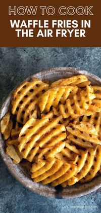 If you are looking to use your air fryer to heat waffle fries, this easy tutorial will show you how to cook frozen waffles in the air fryer. I test out two types of air fryers so you know which will make the crispiest fries! It is all about that crispy crunch!