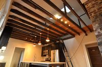 exposed metal joists lights - Google Search