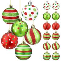 PRICES MAY VARY. Christmas Ornaments: this package comes with 12 pieces of Christmas ball ornaments, designed in 6 styles and each style has 2 pieces; The generous quantity is ideal for decorating larger spaces, Christmas trees or for giving out as gifts to family and friends Durable and Long Lasting Material: these mini Christmas ornaments are designed with quality plastic material, light in weight, ensuring its durability and fade resistance; Unlike glass ornaments, these plastic balls won't s