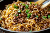 Searching for some savory, saucy goodness, this Mongolian Ground Beef Noodles dish is your new best friend. It’s got all the rich flavors you love from