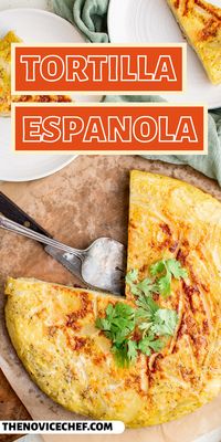 Tortilla Española, a Spanish potato omelette, is a mouthwatering fluffy egg dish that's full of potatoes and onions, and has a crispy golden brown exterior.