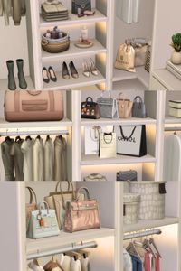 Today I'm showcasing another favorite room of mine in the house- the closet! I love a good walk-in closet and can't resist making them in The Sims #TS4Decor #SimStyle #TS4Furniture #SimHomeDecor #Sims4CustomContent #SimDesignInspiration #Sims4GamingInteriors #TheSims4Aesthetic #Sims4HomeInspo #TS4Gamer #TS4cc