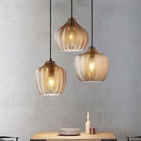 LED Chandelier Island Light 1 Head Warm White Light 16.5CM Iron Glass Light Luxury Modern Simple Nordic Style Living Room Dining Room 110-240V 2024 - $89.99