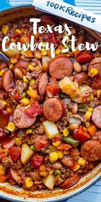 Texas Cowboy Stew Recipe | { 100K Recipes }