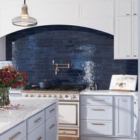 Looking for ways to transform a flat and boring wall into an exciting design feature? This blue textured subway tile can bring dimension to every room of your house! Whether you're updating a kitchen backsplash, renovating the entire bathroom, or aiming for a quick accent wall project, these ceramic tiles play with light, color, and texture in a truly exciting way. It adds a rich cobalt blue color and an authentic surface detail to any indoor design project. A stunning way to finish off a shower