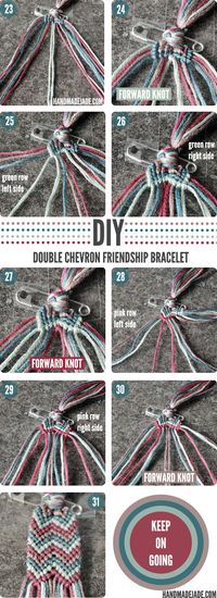 DIY Double Chevron Friendship Bracelet