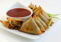 Baked Samosa with wonton wrappers