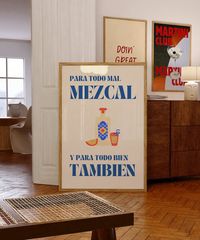 Mezcal Bar Cart Impresiones de arte para la decoración de la pared y el dormitorio de la cocina mexicana, descarga digital - Etsy México