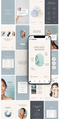 A beautiful collection of Skincare Instagram posts and Esthetician templates. These Instagram esthetician posts are easily editable in Canva and will save you a lot of time! A pack of esthetician social media templates includes funny esthetician quotes, esthetician marketing ideas, skincare quotes and facts, and many more. Create a cohesive Instagram feed with these Canva skincare templates. You will find more Instagram beauty templates and skincare social media content in my Etsy shop.