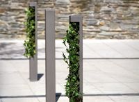 Security bollard / galvanized steel / stainless steel / for public spaces - HEDERA - ATECH