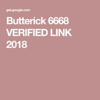 Butterick 6668  VERIFIED LINK 2018