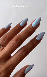 blue chrome nails to die for