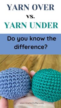 Yarn over vs. yarn under - what's the difference and which should you use?  This helpful guide will teach you all about both techniques and when to use them.