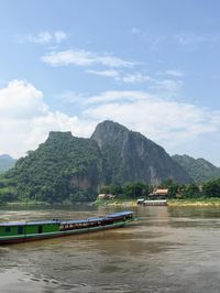 Kayaking on the Mekong River in Luang Prabang Laos.