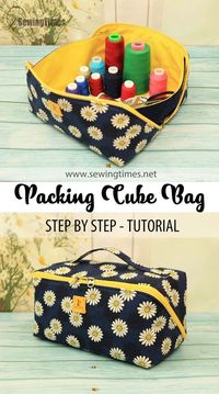 DIY Packing Cube Bag | How to make a Wide Open Magic Pouch [sewingtimes]