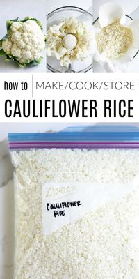 Cauliflower Rice - How to Make Cauliflower Rice #cauliflower #cauliflowerrice #cauliflowerrecipe #lowcarb #glutenfree #healthyrecipeideas #lowfatrecipe