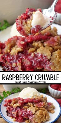 Raspberry Crumble is a quick and easy-to-make raspberry dessert recipe that is perfect for family get-togethers, gathering with friends, a potluck, or a midday snack.