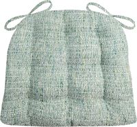 Amazon.com: Barnett Home Decor Dining Chair Pad with Ties - Boucle Seaglass Size Extra-Large 16.5 x 18 - Latex Foam Filled Cushion, Reversible (Aqua XL) : Home & Kitchen