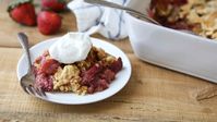 Strawberry-Rhubarb Dump Cake Recipe - BettyCrocker.com