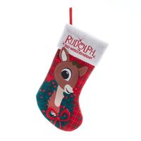 This Rudolph The Red-Nosed Reindeer Applique Head Stocking From Kurt Adler Is A Whimsical And Heartwarming Addition That Brings The Beloved Character To Life In Your Christmas Decor. This Stocking Features A Cheerful And Detailed Applique Of Rudolph The Red-Nosed Reindeer Himself, Complete With His Bright Red Nose And Iconic Antlers On A Red Plaid Background. The Stocking Is Expertly Crafted To Capture The Essence Of The Beloved Character, Adding A Touch Of Nostalgia And Joy To Your Holiday Celebrations. This Stocking Is Designed With Meticulous Attention To Detail, Showcasing Vibrant Colors And Fine Stitching That Highlight The Charm Of Rudolph And Is Equipped With A Hanging Loop, Allowing