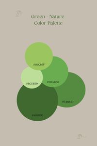 Nature Green color palette to inspire your designs. #Colorofnature #Greencolorpalette #colorpalette