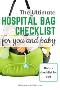 Expecting a baby can be overwhelming, but this hospital bag checklist for mom and baby is of ideas and tips for what to pack. Grab this printable hospital bag checklist now Bonus: Dad's hospital bag checklist included!