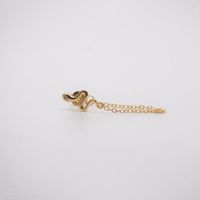 Dainty gold snake chain earring, made for ear stacking. 18k gold plated sterling silver base...