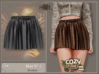 Skirt | Plaid Skirt CC | Cosy Collection