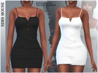 The Sims Resource - SHORT DRESS WITH THIN STRAPS