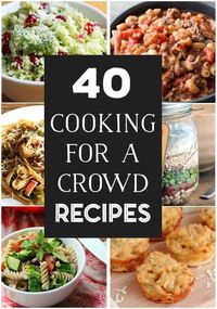 Throwing a party or need to bring a dish to a large gathering? If you have to fill a bunch of hungry bellies with delicious food, check out these 40 cooking for a crowd recipes. Here are recipes for breakfast, entrees, side dishes, and desserts that are sure to earn rave reviews.