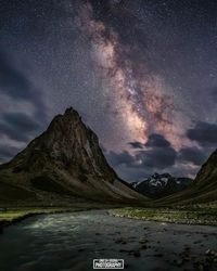 LEH | LADAKH | HIMALAYAS on Instagram: “Mt. Gonbo Ranjon under the starry night • Zanskar Valley • Ladakh PC @umeshgogna #follow #zanskar #milkywayphotography…”