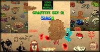 Graffiti Set 01  I Decoration | Wall Decal I by sims3delsworld via blogspot.com I Sims 4 I TS4 I Maxis Match I MM I CC