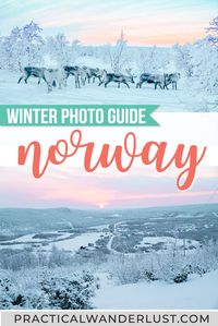 Northern Lights, reindeer, dogsledding, fjords, arctic tundra ... Norway is a winter dream. Here's a photo guide to Norway winter travel to inspire your wanderlust! #Norway #Winter #Travel