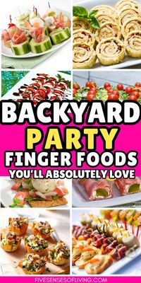 If you're looking to celebrate this summer in style you should check out some of our favorite backyard finger food ideas. These backyard finger foods range from bbq finger foods, backyard wedding finger foods, picnic finger foods, casual backyard finger foods and so much more. If you're looking for summer party ideas don't miss some of our favorite appetizers perfect for some of the best summer day