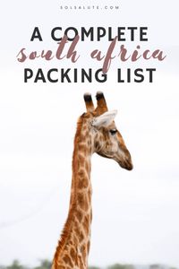 A Fool-Proof South Africa Packing List — Sol Salute