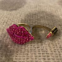 Cute, Betsey Johnson/Pin Up Style Ring. Adjustable Size. Bundle With Other Items To Save On Shipping.