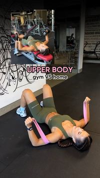 Join the epic showdown of home vs. gym with this Resistance Band Upper Body Workout. Get fit and have a blast while you decide your turf! Credit :- olesia__shevchuk