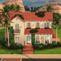 Sul Sul Simmers! I built this Overgrown House in Oasis Springs using only the Base Game. 🌴 Gallery ID: simmerindi