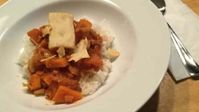 West African peanut stew with sweet potatoes (slow cooker).