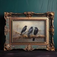 Crows Dark Cottagecore Wall Art, Dark Academia Decor, Witchy Decor, Moody Wall Art, Whimsigoth Art, Goth Aesthetic, Gothic Home Decor - Etsy