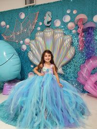 Mermaid Girl Toddler Princess Photoshoot Birthday Tutu Gown - Etsy