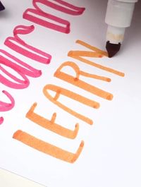 Learn the basics of hand lettering and modern calligraphy so you can start doing creative lettering styles. You don’t even need fancy pens, I’m using Crayola supertips here! Click to see my class and take Hand Lettering for Beginners online course so you can know all all the basics and get some lettering practice sheets! | Ensign Insights #handlettering #moderncalligraphy #brushlettering #calligraphy #lettering #typography