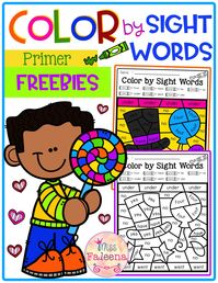 Free Color by Sight Words Primer has a page of color by sight words worksheet with an answer key. This page is fun and effective way to reinforce all of the primer Dolch Sight Words. Pre- K | Kindergarten | Kindergarten Worksheets | First Grade | First Grade Worksheets | Coloring Pages | Color by Code | Color by Sight Words | Homework | Morning Work | Worksheets | Free Lessons