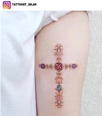 52 Feminine Classy Cross Tattoos - Tattoo Designs