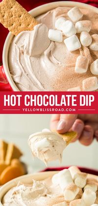 Hot Chocolate Dip | Three Ingredient Dessert | Yellow Bliss Road