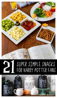 21 super simple Harry Potter snacks for movie night. These fun Harry Potter treats are perfect for a family read-aloud session or magical themed birthday party, too!