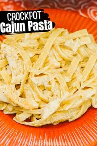 Crockpot Cajun Chicken Recipe with a creamy, spicy, earthy and zesty white sauce coating tender, perfectly cooked fettuccini noodles. It takes less than 5 minutes to prep but everyone will be licking their plates clean.