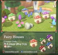 ACNH Fairy Mushroom Houses design code  🍄🌲🪻  #acnh #animalcrossingnewhorizons #cottagecore #mushrooms #fairy #animals